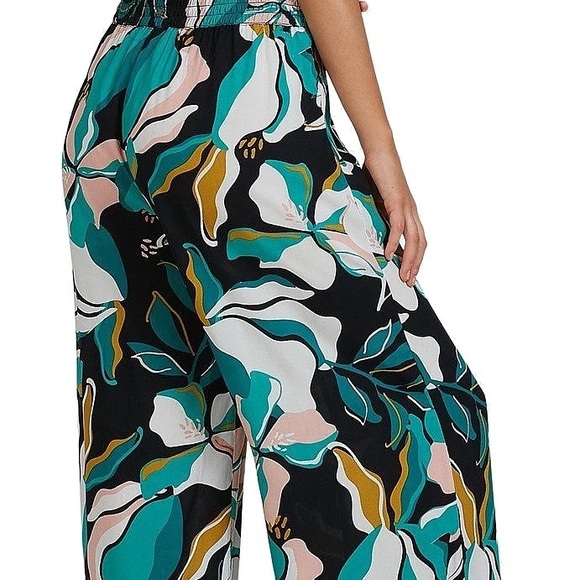Roxy  small used Floral Print Wide-Leg Pants - Picture 7 of 9